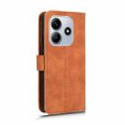 For Redmi Note 14 4G 164.84mm EU Version Skin Feel Magnetic Flip Leather Phone Case(Brown) - 3