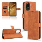 For Redmi A5 4G 173.3mm Skin Feel Magnetic Flip Leather Phone Case(Brown) - 1