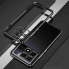 For Xiaomi Redmi K70 Ultra Aurora Series Lens Protector + Metal Frame Phone Case(Black Silver) - 1