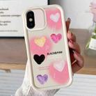 For iPhone X Diamond Sand TPU Full Coverage Phone Case(JGS19 White) - 1