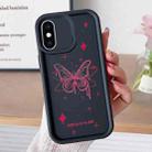 For iPhone XS Max Diamond Sand TPU Full Coverage Phone Case(JGS21 Black) - 1