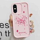 For iPhone XS Max Diamond Sand TPU Full Coverage Phone Case(JGS21 Pink) - 1