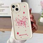 For iPhone 14 Diamond Sand TPU Full Coverage Phone Case(JGS21 White) - 1