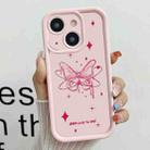 For iPhone 15 Diamond Sand TPU Full Coverage Phone Case(JGS21 Pink) - 1