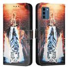 For Nokia C300   Colored Drawing Pattern Plain Weave Leather Phone Case(Cats And Tigers) - 2