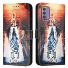 For Nokia G42 / G310 Colored Drawing Pattern Plain Weave Leather Phone Case(Cats And Tigers) - 2