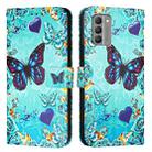 For Nokia G400 Colored Drawing Pattern Plain Weave Leather Phone Case(Love Butterfly) - 2