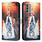 For Nokia G400 Colored Drawing Pattern Plain Weave Leather Phone Case(Cats And Tigers) - 2