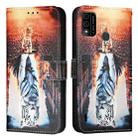 For itel A48 Colored Drawing Pattern Plain Weave Leather Phone Case(Cats And Tigers) - 2