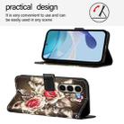 For itel A95 5G Colored Drawing Pattern Plain Weave Leather Phone Case(Roses On Black) - 3