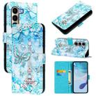 For itel A95 5G Colored Drawing Pattern Plain Weave Leather Phone Case(Tower Butterfly) - 1