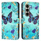 For itel A95 5G Colored Drawing Pattern Plain Weave Leather Phone Case(Love Butterfly) - 2