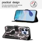 For itel A90 4G Colored Drawing Pattern Plain Weave Leather Phone Case(Black And White Tiger) - 3