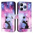 For itel A90 4G Colored Drawing Pattern Plain Weave Leather Phone Case(Baby Panda) - 2