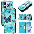 For itel A90 4G Colored Drawing Pattern Plain Weave Leather Phone Case(Love Butterfly) - 1