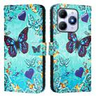 For itel A90 4G Colored Drawing Pattern Plain Weave Leather Phone Case(Love Butterfly) - 2