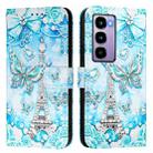 For itel City 100 Colored Drawing Pattern Plain Weave Leather Phone Case(Tower Butterfly) - 2