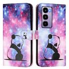 For itel City 100 Colored Drawing Pattern Plain Weave Leather Phone Case(Baby Panda) - 2