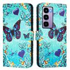 For itel City 100 Colored Drawing Pattern Plain Weave Leather Phone Case(Love Butterfly) - 2