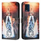 For BLU View Speed 5G Colored Drawing Pattern Plain Weave Leather Phone Case(Cats And Tigers) - 2