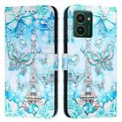 For HMD Pulse Pro   Colored Drawing Pattern Plain Weave Leather Phone Case(Tower Butterfly) - 2