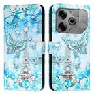 For Tecno Pova 6 Neo   Colored Drawing Pattern Plain Weave Leather Phone Case(Tower Butterfly) - 2