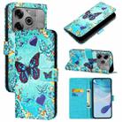 For Tecno Pova 6 Neo   Colored Drawing Pattern Plain Weave Leather Phone Case(Love Butterfly) - 1