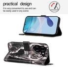 For Tecno Pova 5 4G Colored Drawing Pattern Plain Weave Leather Phone Case(Black And White Tiger) - 3