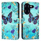 For Tecno Pova 5 4G Colored Drawing Pattern Plain Weave Leather Phone Case(Love Butterfly) - 2