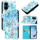For Tecno Pop 10 Colored Drawing Pattern Plain Weave Leather Phone Case(Tower Butterfly) - 1