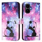 For Tecno Pop 10 Colored Drawing Pattern Plain Weave Leather Phone Case(Baby Panda) - 2
