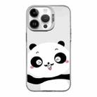 For iPhone 15 Pro Max Cartoon Panda TPU Hybrid PC Phone Case(Wink Panda) - 1