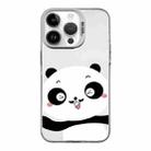 For iPhone 15 Pro Cartoon Panda TPU Hybrid PC Phone Case(Wink Panda) - 1