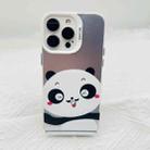 For iPhone 15 Pro Cartoon Panda TPU Hybrid PC Phone Case(Wink Panda) - 2