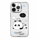 For iPhone 15 Pro Cartoon Panda TPU Hybrid PC Phone Case(Sleep Panda) - 1