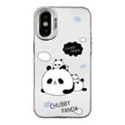 For iPhone XS / X Cartoon Panda TPU Hybrid PC Phone Case(Sleep Panda) - 1