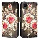 For TCL 30 XL T701DL Colored Drawing Pattern Plain Weave Leather Phone Case(Roses On Black) - 2