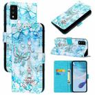 For TCL 30T T603DL Colored Drawing Pattern Plain Weave Leather Phone Case(Tower Butterfly) - 1