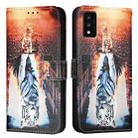 For TCL 30T T603DL Colored Drawing Pattern Plain Weave Leather Phone Case(Cats And Tigers) - 2