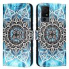 For TCL 40 XL / 40T T608DL Colored Drawing Pattern Plain Weave Leather Phone Case(Undersea Mandala) - 2