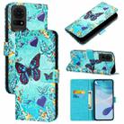 For TCL 50 LE 5G Colored Drawing Pattern Plain Weave Leather Phone Case(Love Butterfly) - 1