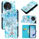 For TCL 605 / 60 SE Colored Drawing Pattern Plain Weave Leather Phone Case(Tower Butterfly) - 1