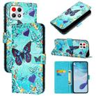 For T-Mobile REVVL 7 5G Colored Drawing Pattern Plain Weave Leather Phone Case(Love Butterfly) - 1