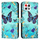 For T-Mobile REVVL 7 5G Colored Drawing Pattern Plain Weave Leather Phone Case(Love Butterfly) - 2