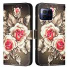 For T-Mobile REVVL 7 Pro 5G Colored Drawing Pattern Plain Weave Leather Phone Case(Roses On Black) - 2