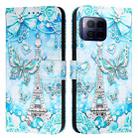 For T-Mobile REVVL 7 Pro 5G Colored Drawing Pattern Plain Weave Leather Phone Case(Tower Butterfly) - 2