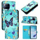 For T-Mobile REVVL 7 Pro 5G Colored Drawing Pattern Plain Weave Leather Phone Case(Love Butterfly) - 1