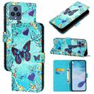 For T-Mobile REVVL 6 / 6x 5G Colored Drawing Pattern Plain Weave Leather Phone Case(Love Butterfly) - 1