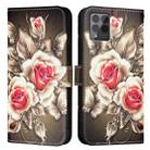 For T-Mobile REVVL 6 Pro / 6x Pro 5G Colored Drawing Pattern Plain Weave Leather Phone Case(Roses On Black) - 2