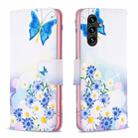 For Samsung Galaxy A16 Colored Drawing Pattern Leather Phone Case(Butterfly Love) - 1